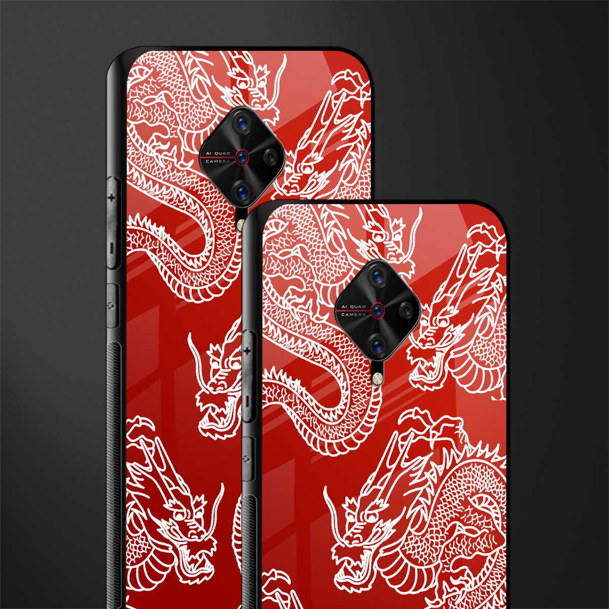 dragons red glass case for vivo s1 pro image-2