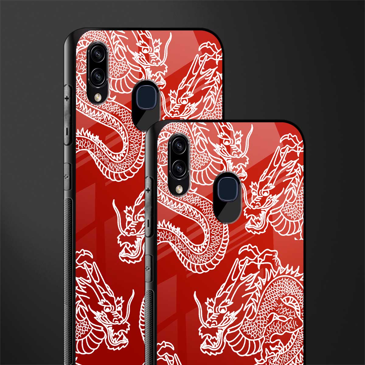 dragons red glass case for samsung galaxy a30 image-2