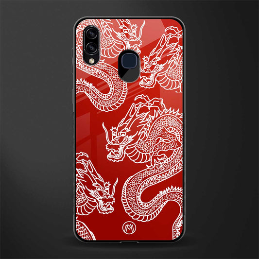dragons red glass case for samsung galaxy a30 image