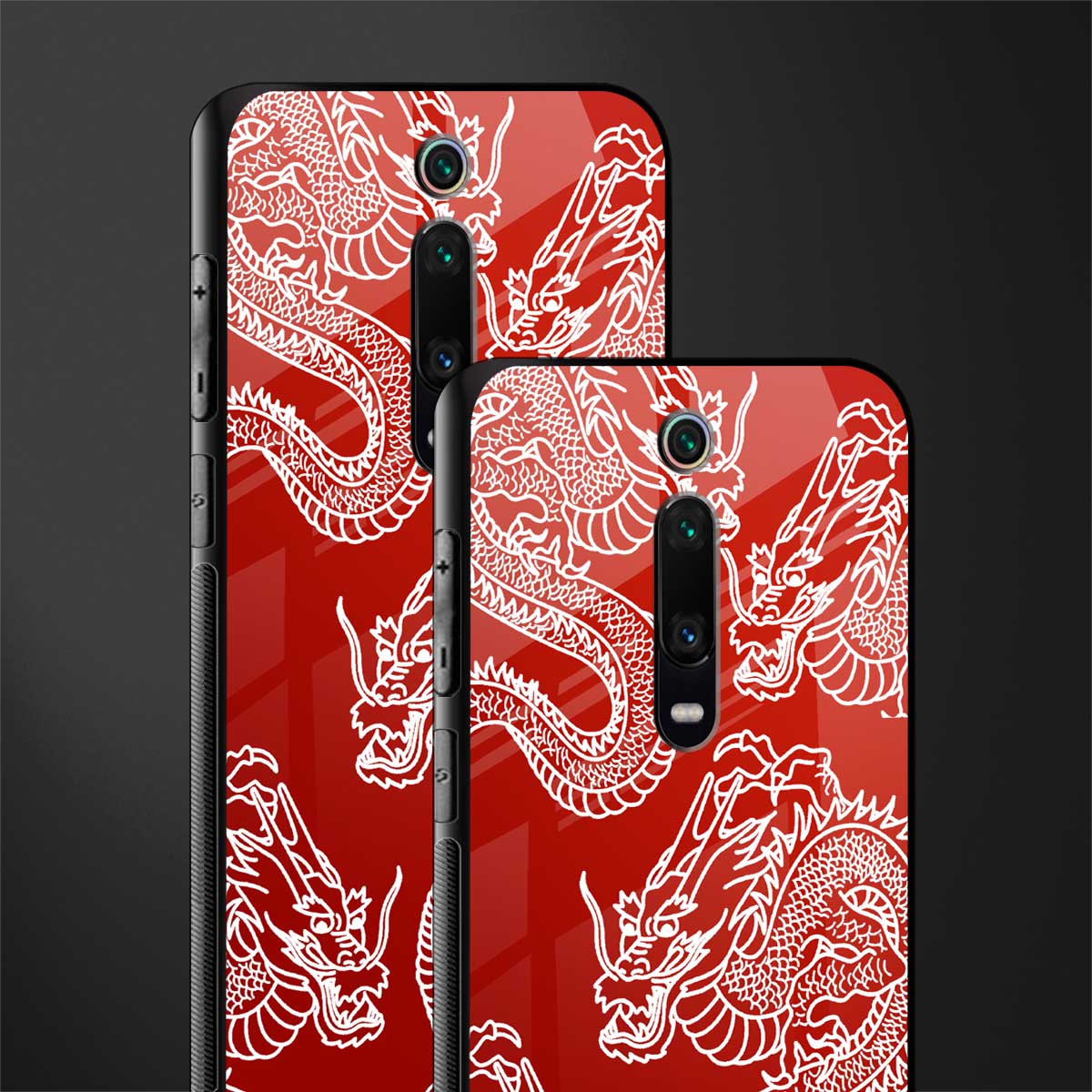 dragons red glass case for redmi k20 image-2