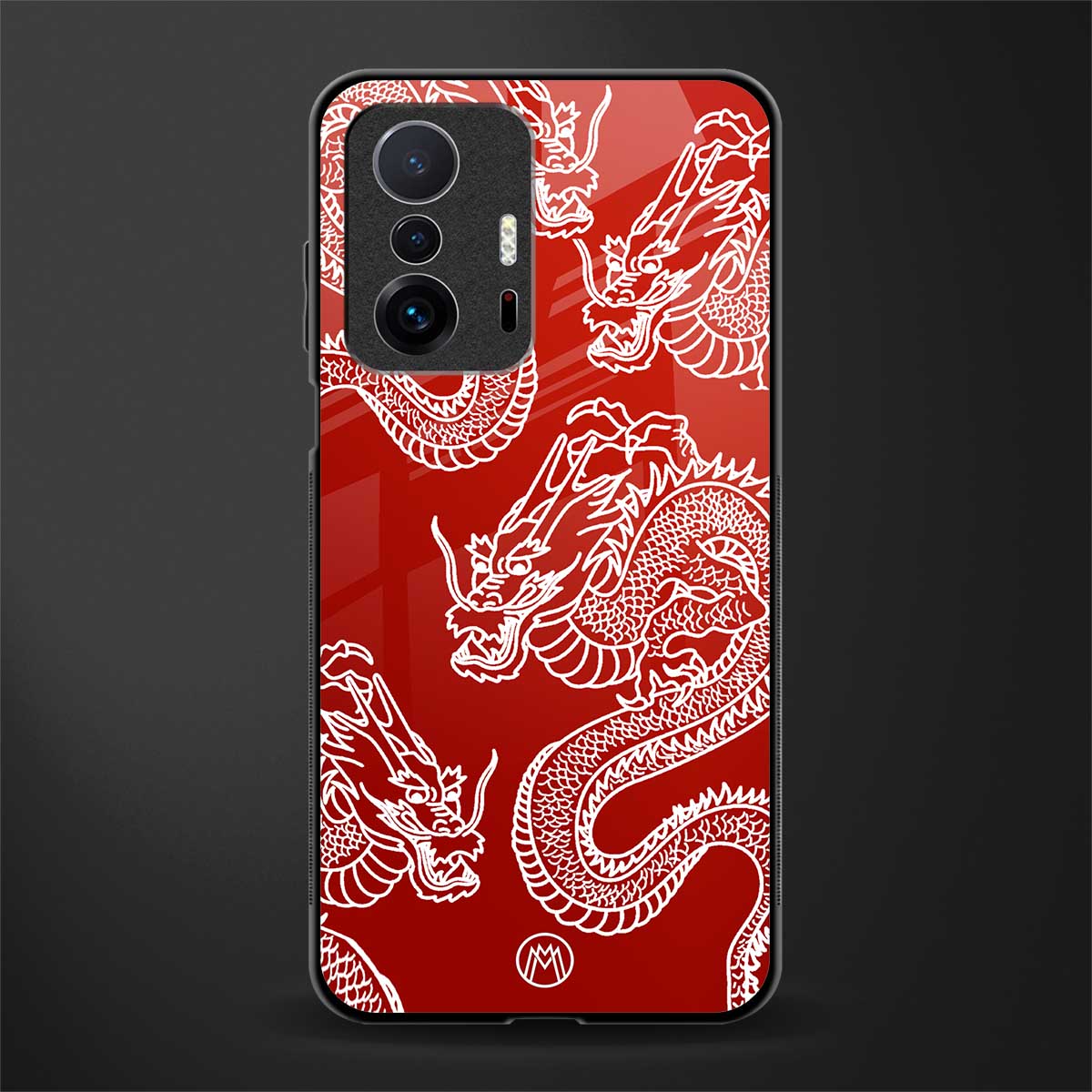 dragons red glass case for mi 11t pro 5g image