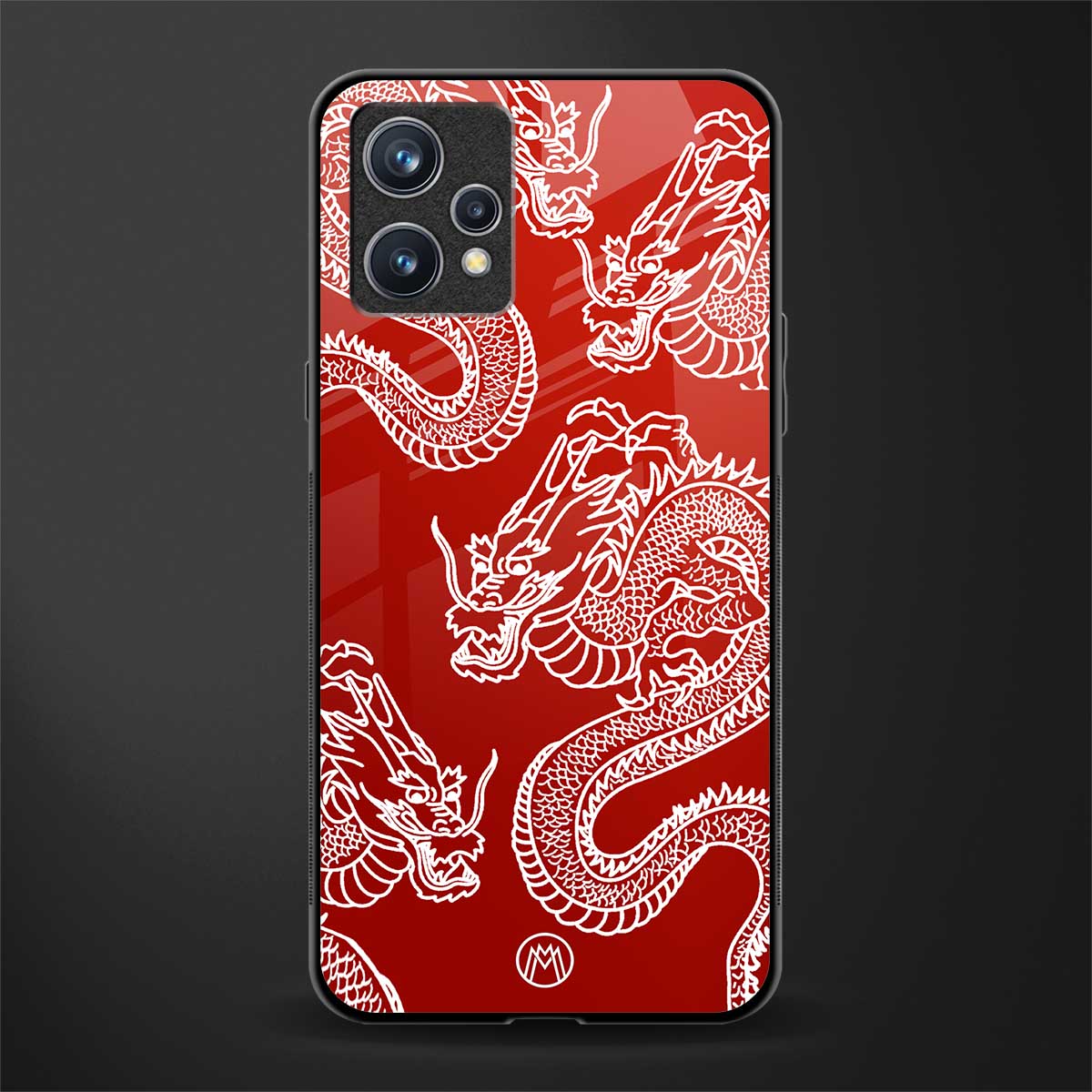 dragons red glass case for realme 9 4g image