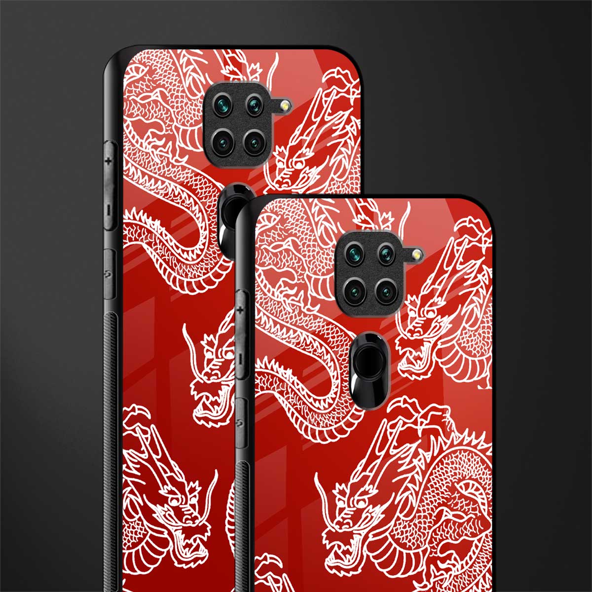dragons red glass case for redmi note 9 image-2