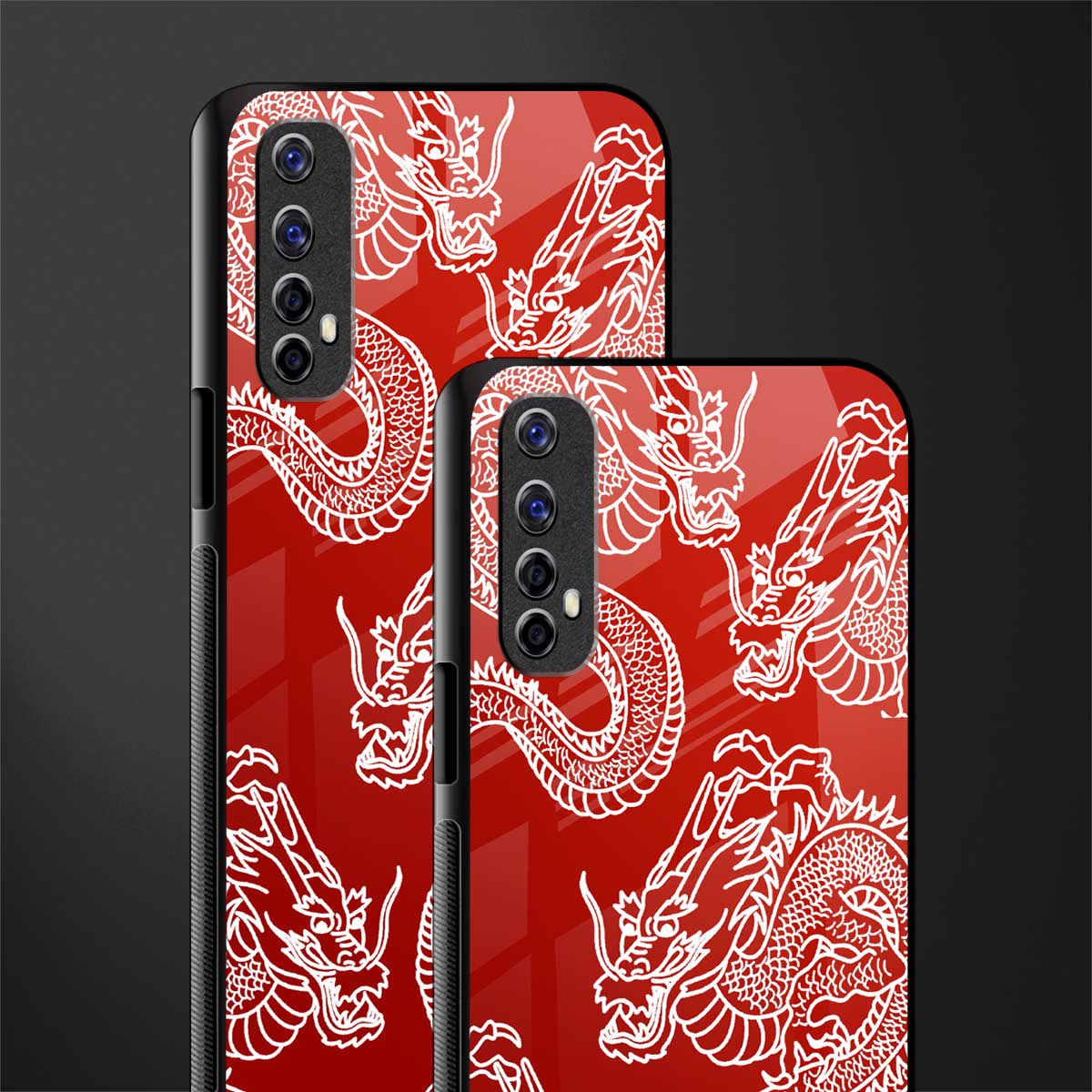 dragons red glass case for realme 7 image-2