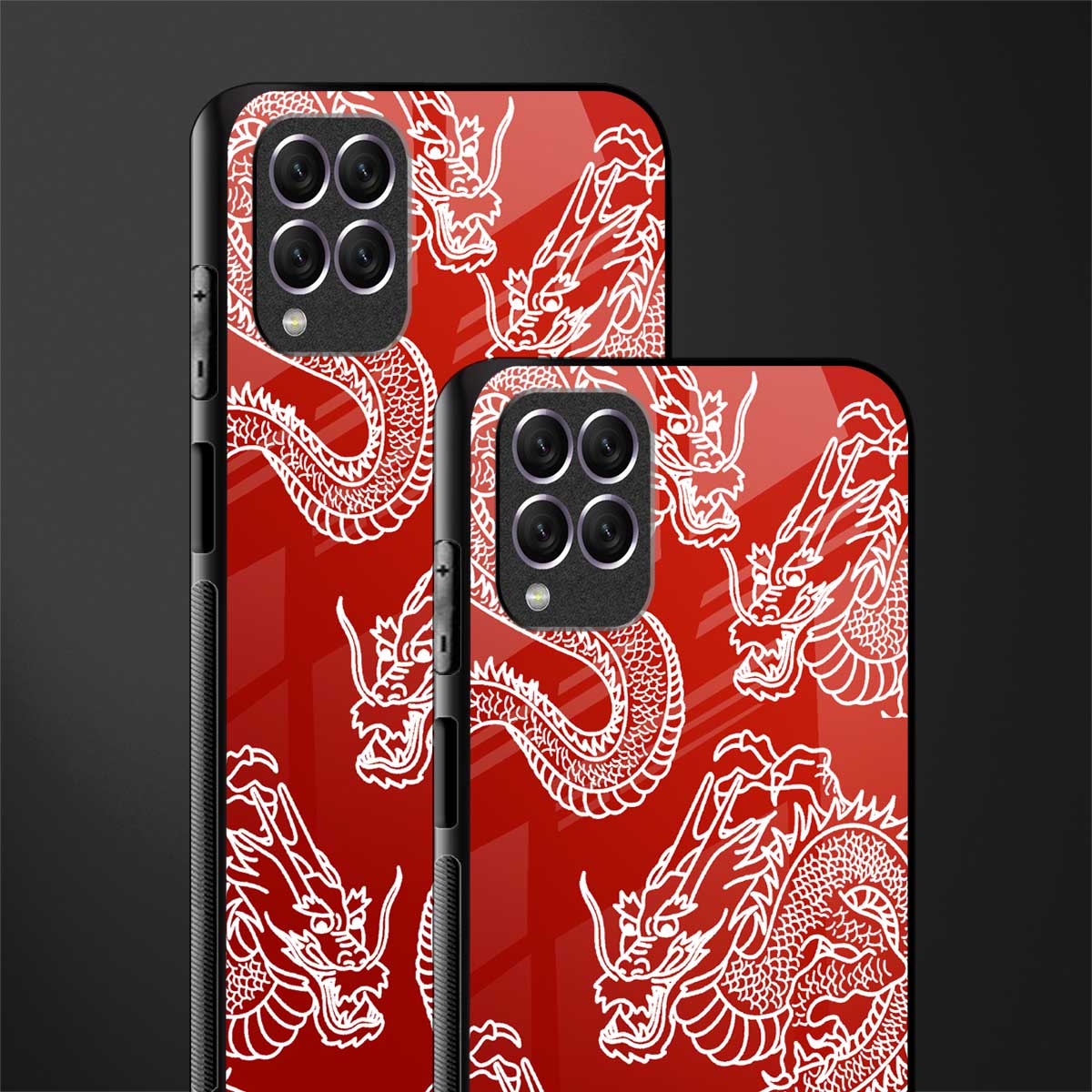 dragons red glass case for samsung galaxy f62 image-2