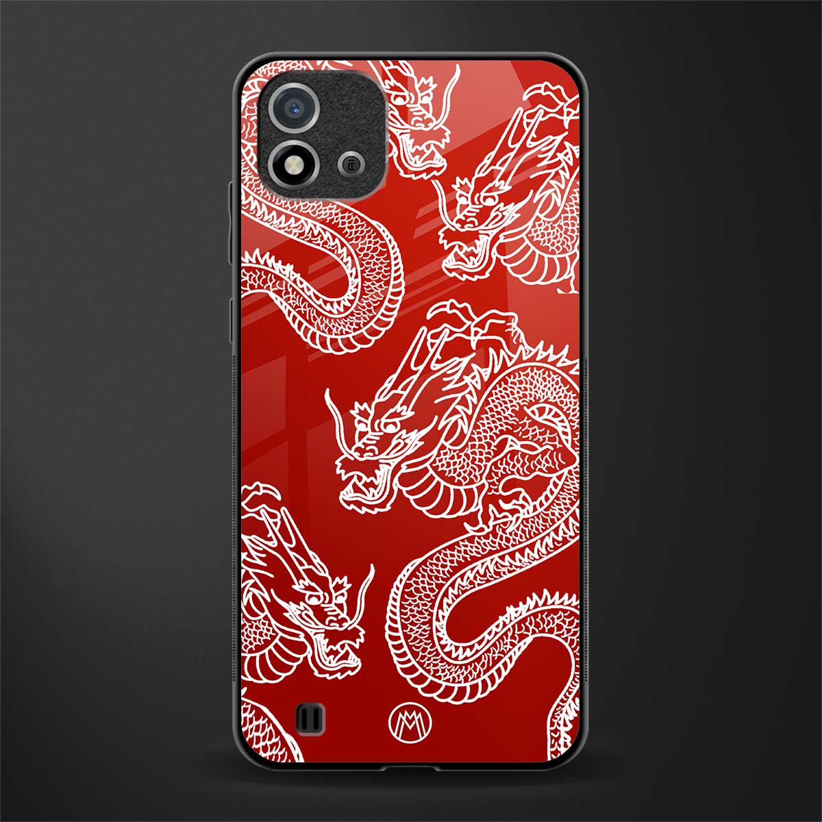 dragons red glass case for realme c20 image