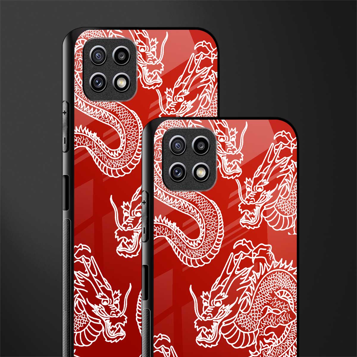 dragons red glass case for samsung galaxy a22 5g image-2