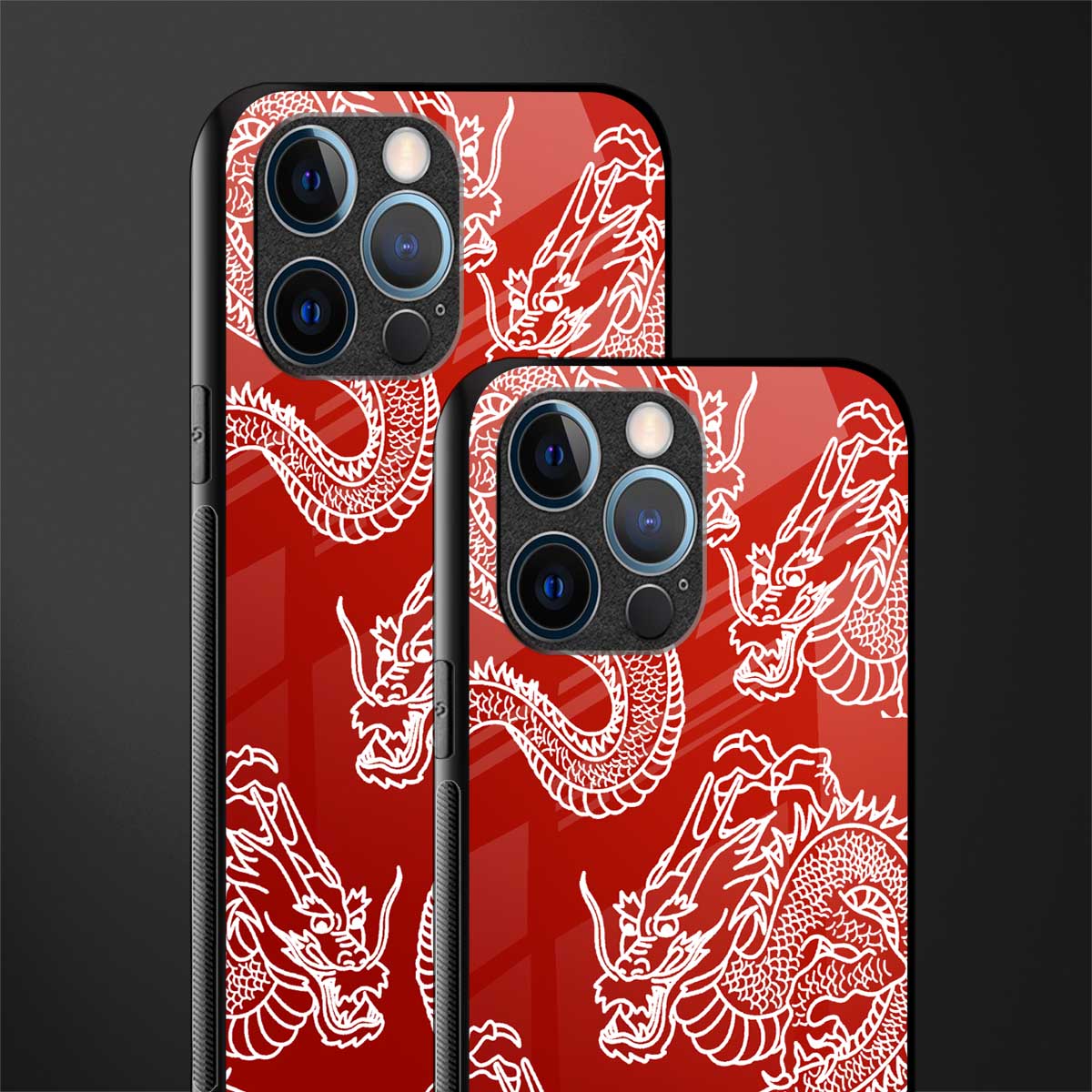 dragons red glass case for iphone 12 pro image-2