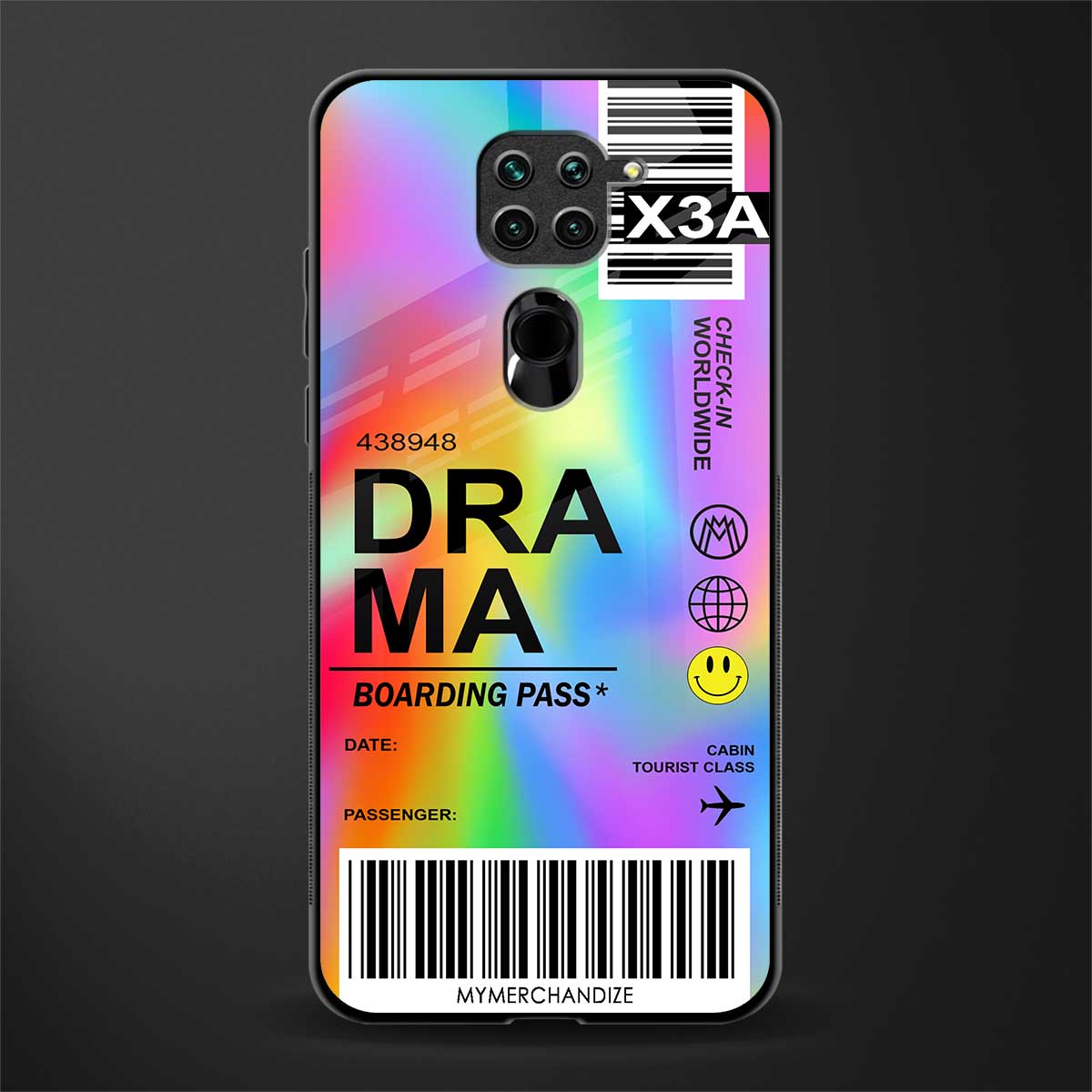 drama glass case for redmi note 9 image