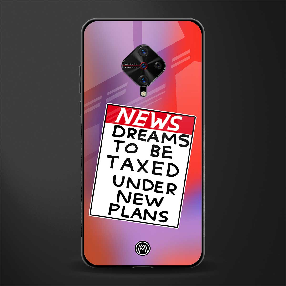 dreams to be taxed glass case for vivo s1 pro image