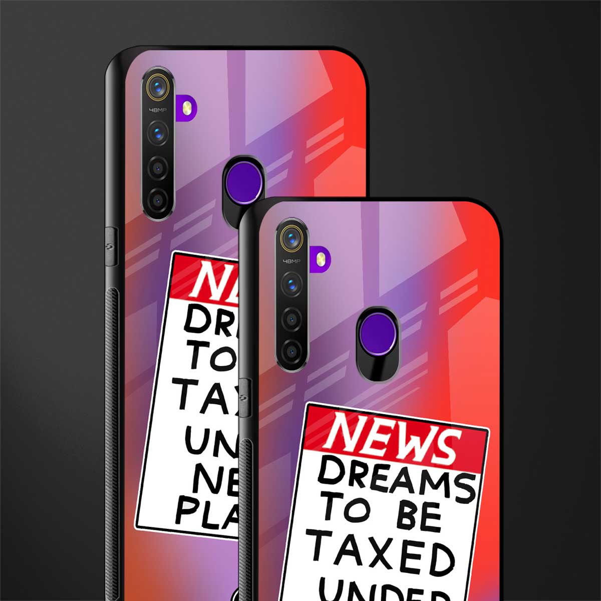 dreams to be taxed glass case for realme 5s image-2