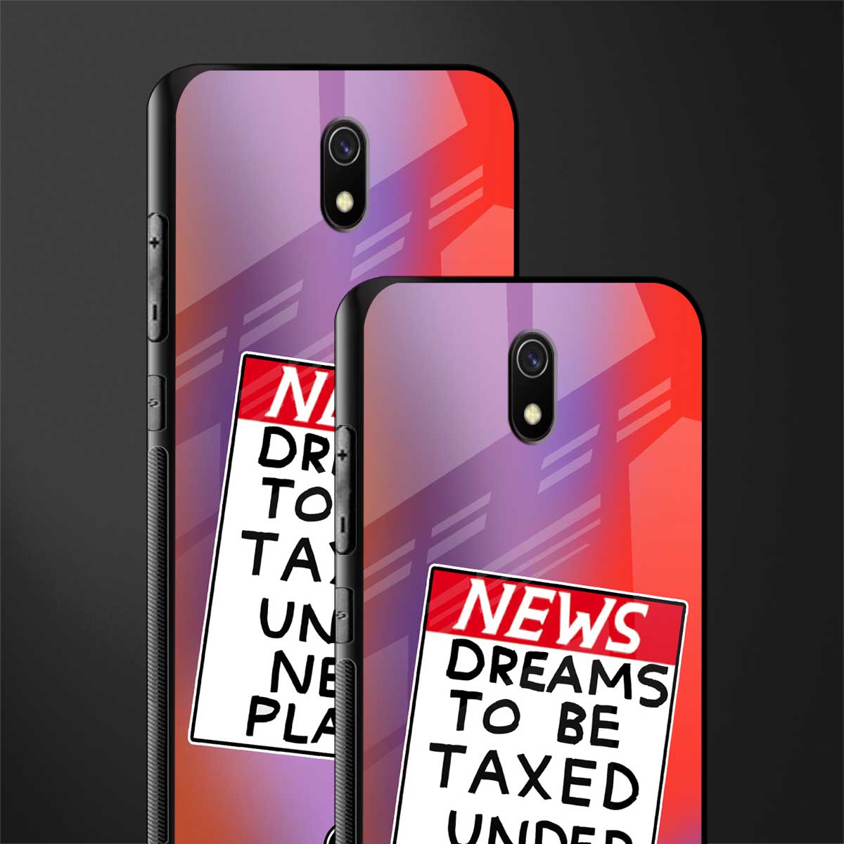 dreams to be taxed glass case for redmi 8a image-2