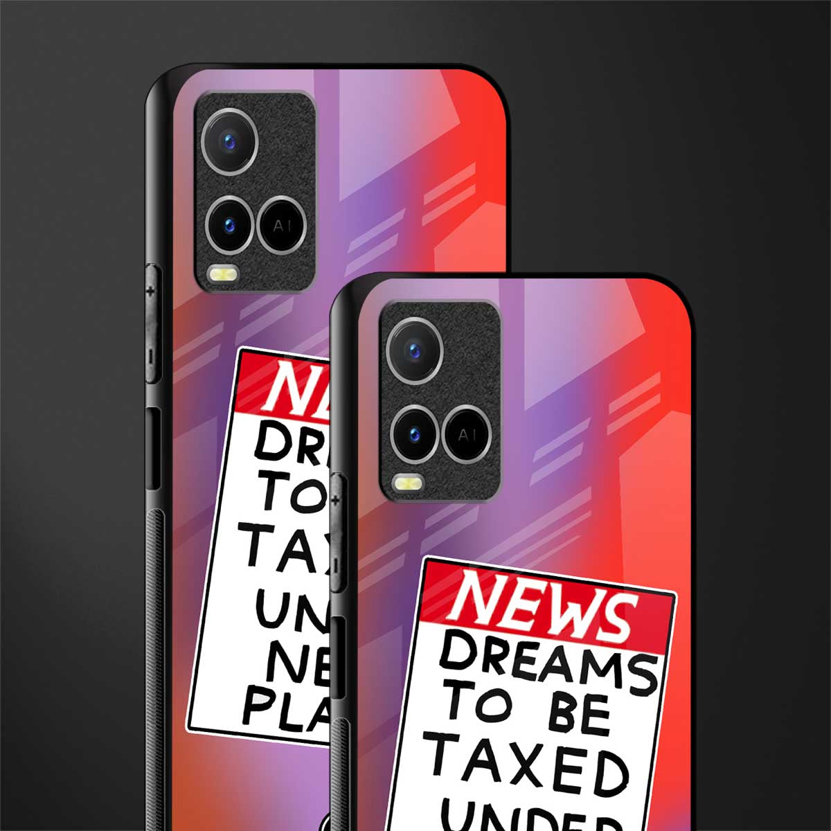 dreams to be taxed glass case for vivo y33s vivo y33t image-2