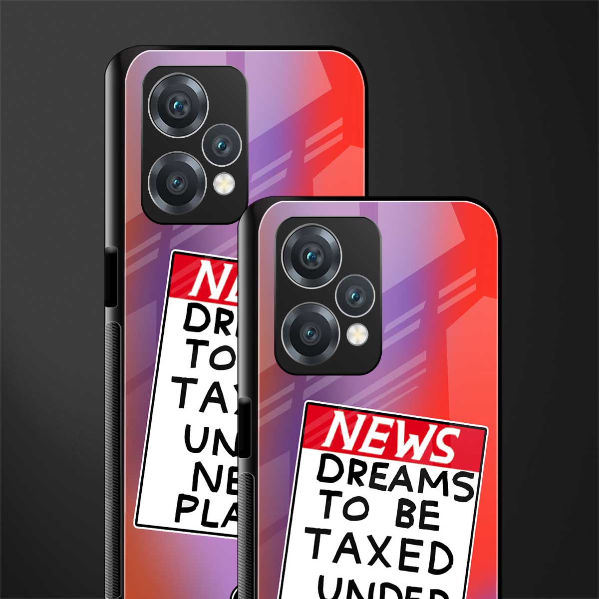 dreams to be taxed back phone cover | glass case for oneplus nord ce 2 lite 5g