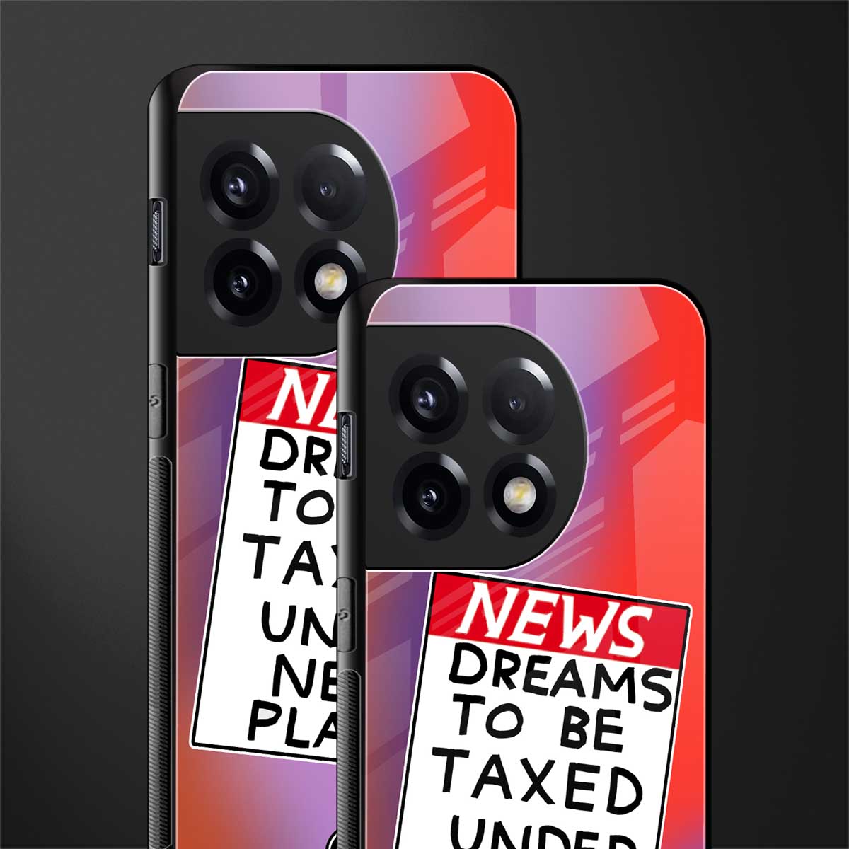 dreams to be taxed back phone cover | glass case for oneplus 11r