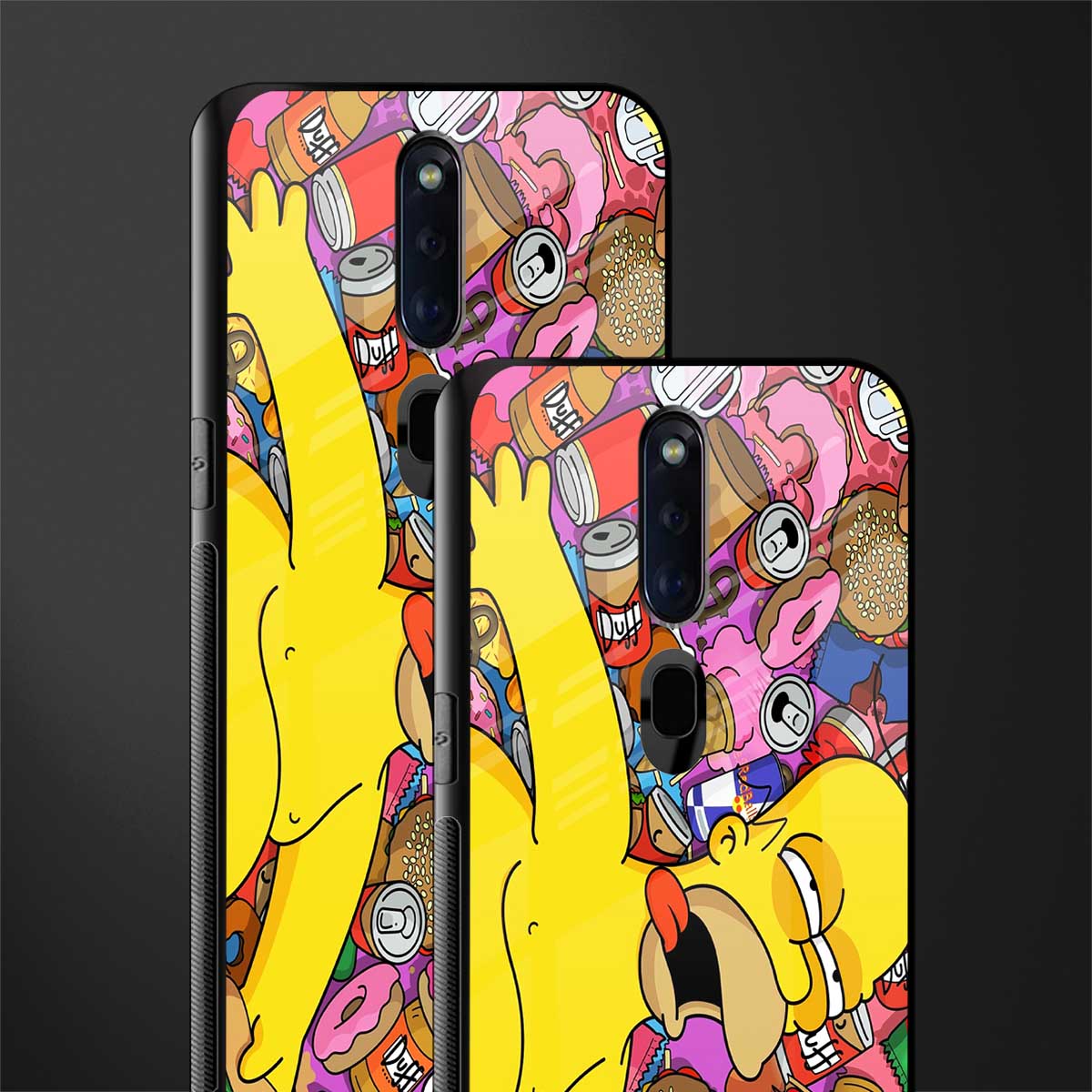 drunk homer simpsons glass case for oppo f11 pro image-2