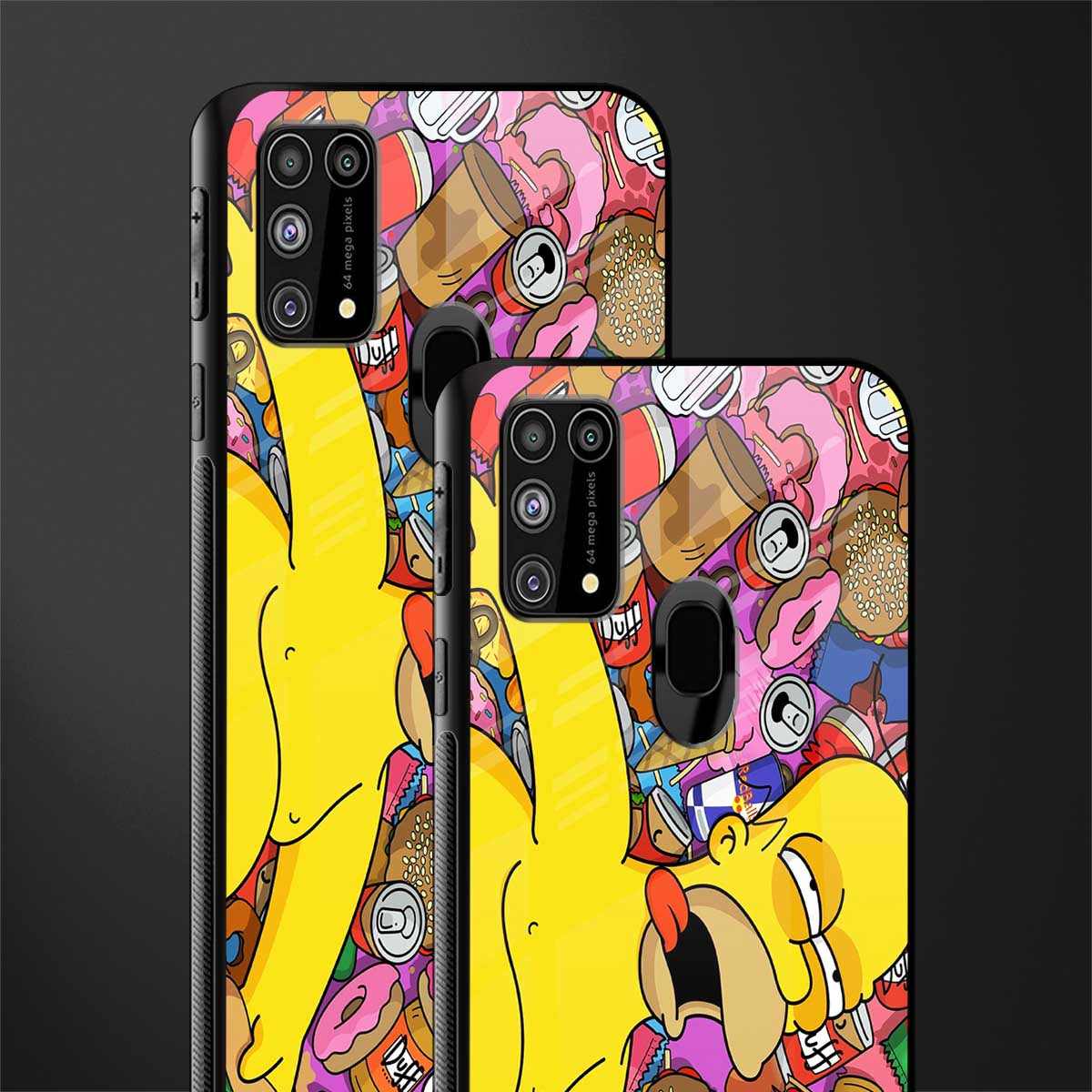 drunk homer simpsons glass case for samsung galaxy m31 prime edition image-2