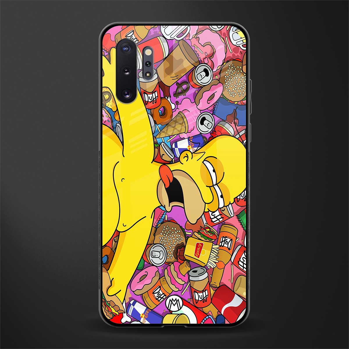 drunk homer simpsons glass case for samsung galaxy note 10 plus image