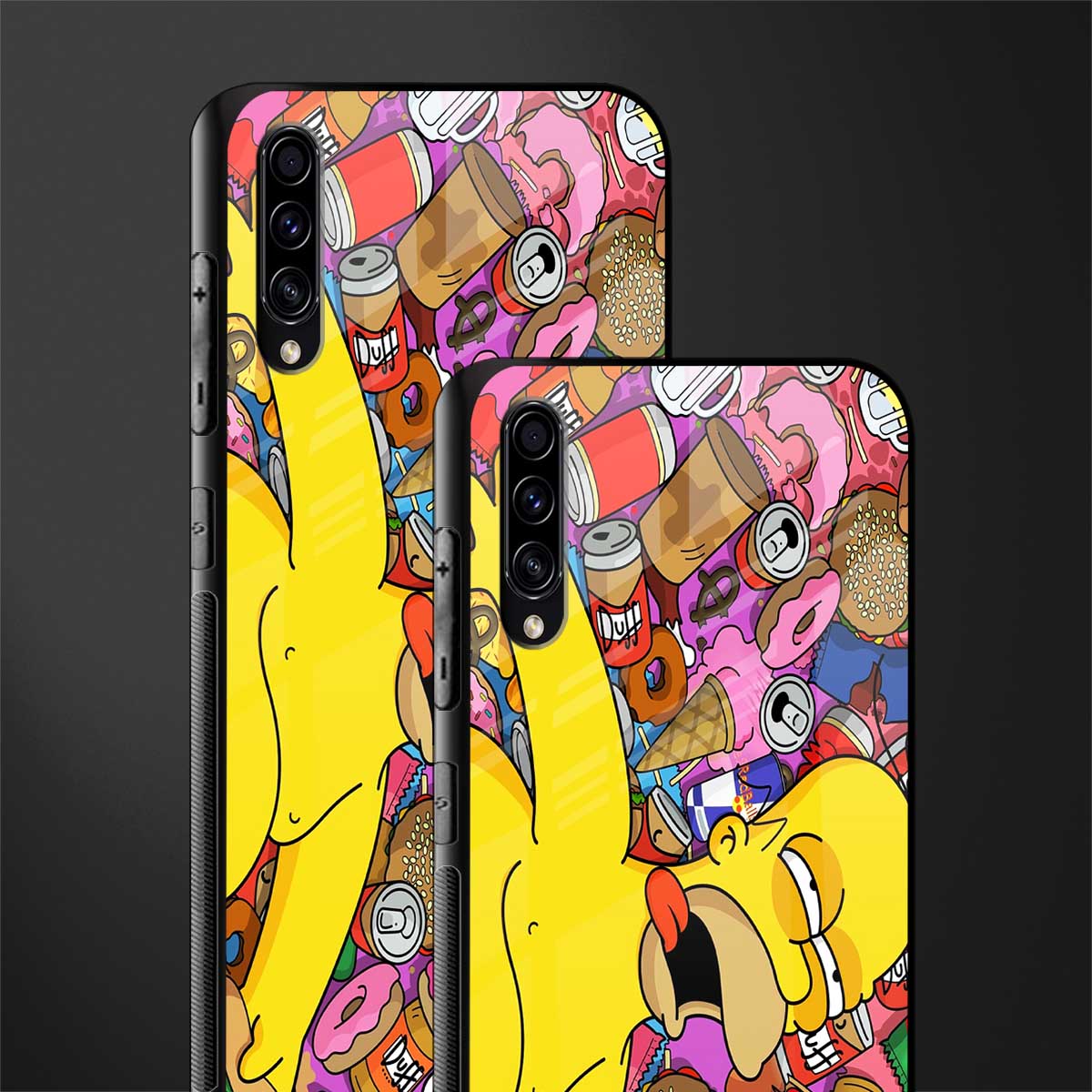 drunk homer simpsons glass case for samsung galaxy a70 image-2