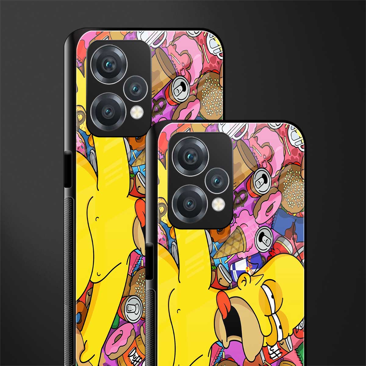 drunk homer simpsons back phone cover | glass case for realme 9 pro 5g