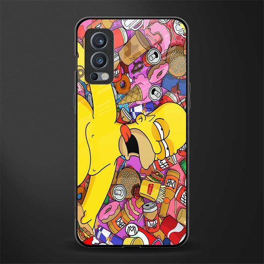 drunk homer simpsons glass case for oneplus nord 2 5g image