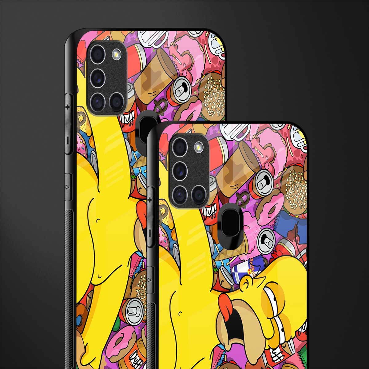 drunk homer simpsons glass case for samsung galaxy a21s image-2