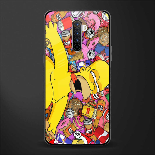 drunk homer simpsons glass case for realme x2 pro image