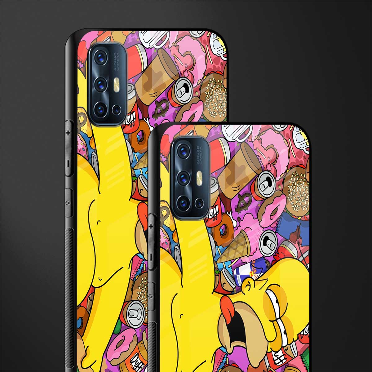 drunk homer simpsons glass case for vivo v17 image-2
