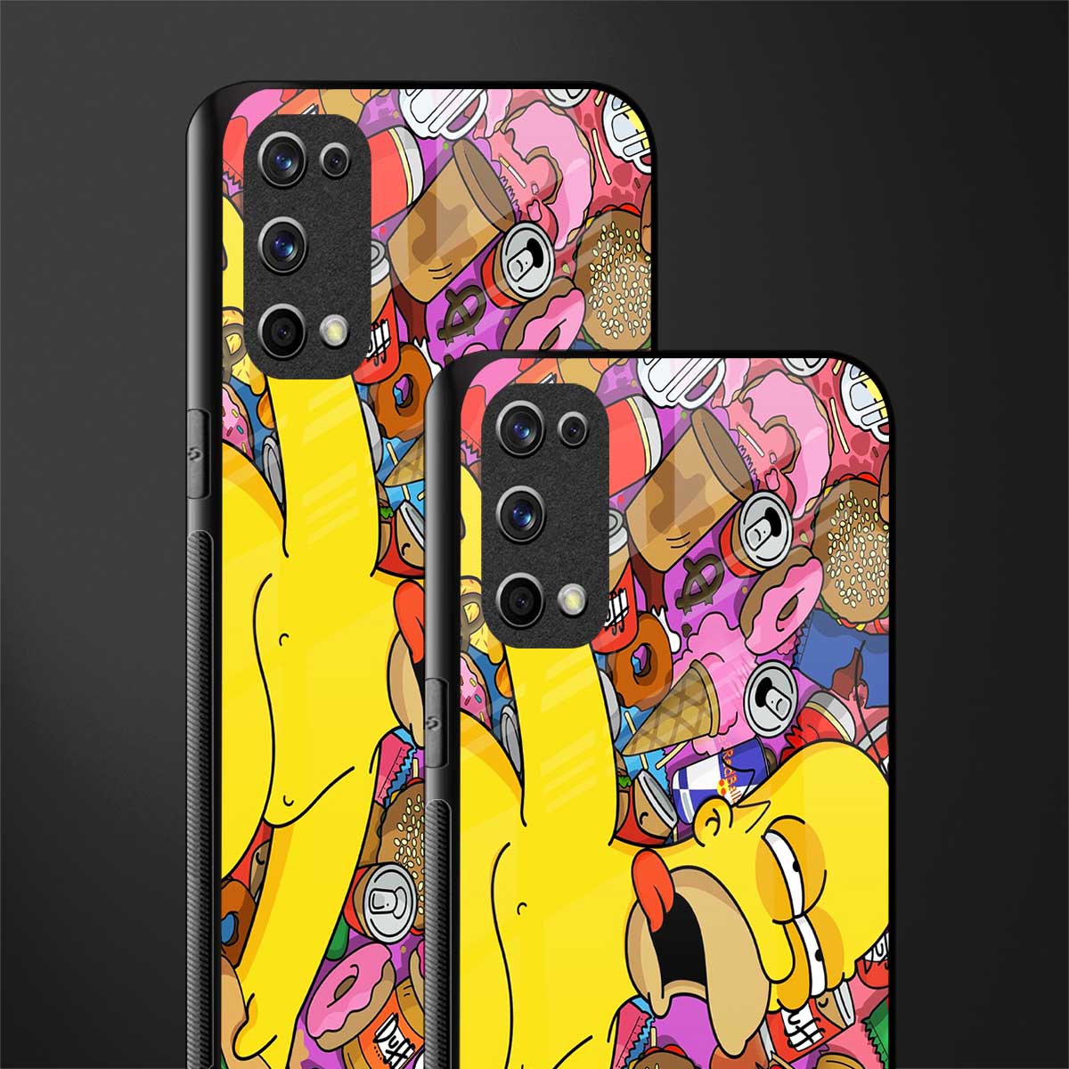 drunk homer simpsons glass case for realme x7 pro image-2