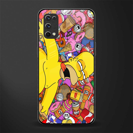 drunk homer simpsons glass case for realme x7 pro image