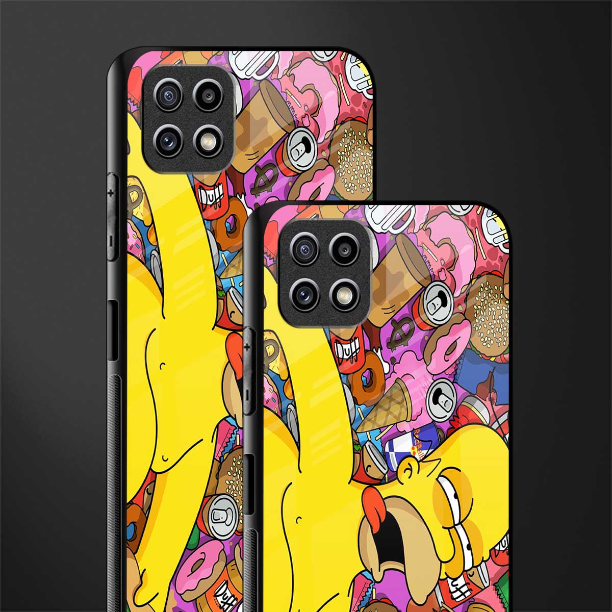 drunk homer simpsons glass case for samsung galaxy a22 5g image-2
