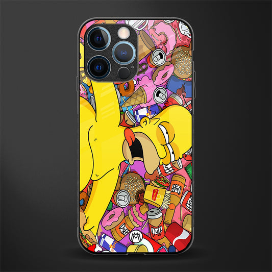 drunk homer simpsons glass case for iphone 14 pro image