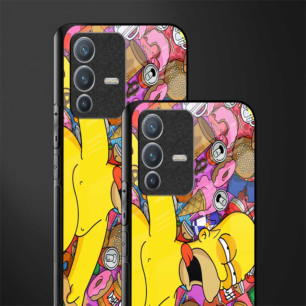 drunk homer simpsons glass case for vivo v23 pro 5g image-2