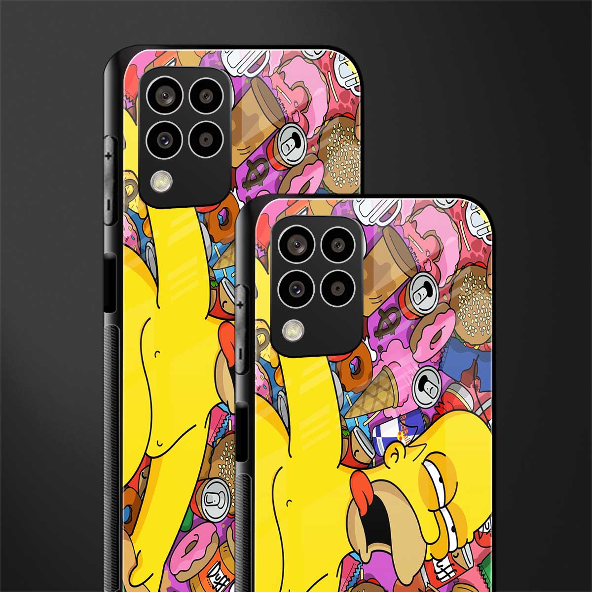 drunk homer simpsons back phone cover | glass case for samsung galaxy m33 5g