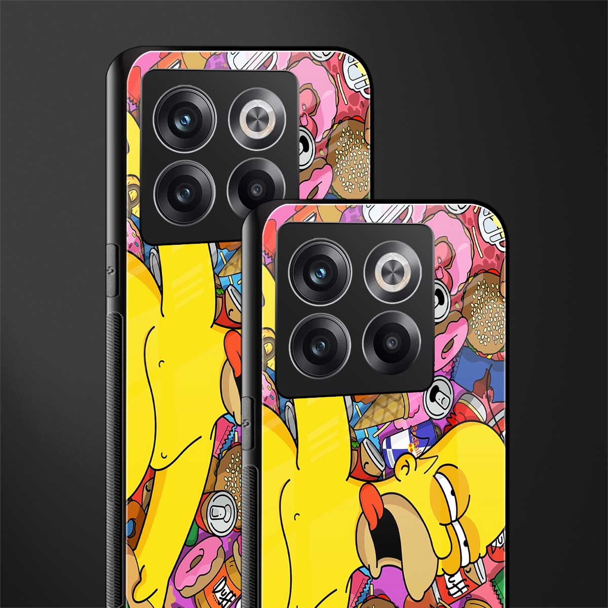 drunk homer simpsons back phone cover | glass case for oneplus 10t
