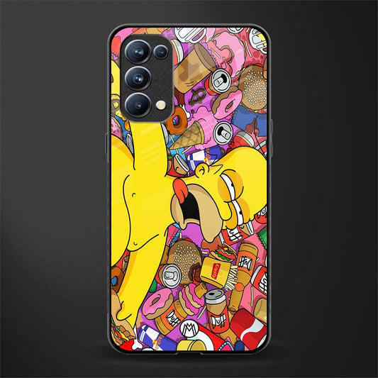 drunk homer simpsons back phone cover | glass case for oppo reno 5