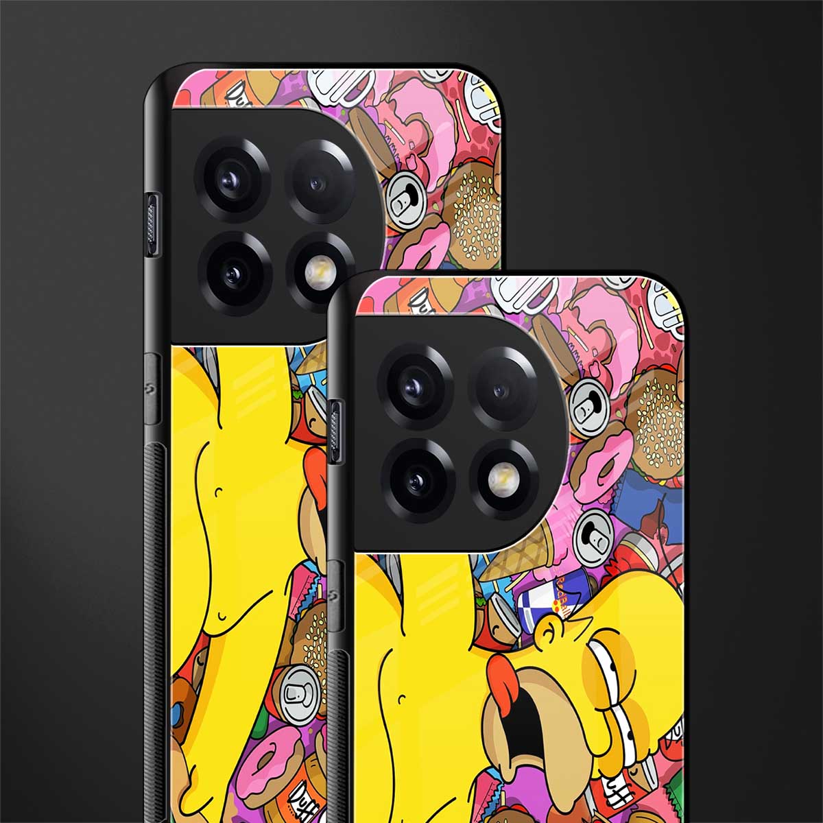 drunk homer simpsons back phone cover | glass case for oneplus 11r