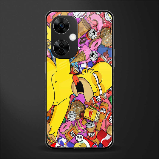 drunk homer simpsons back phone cover | glass case for oneplus nord ce 3 lite