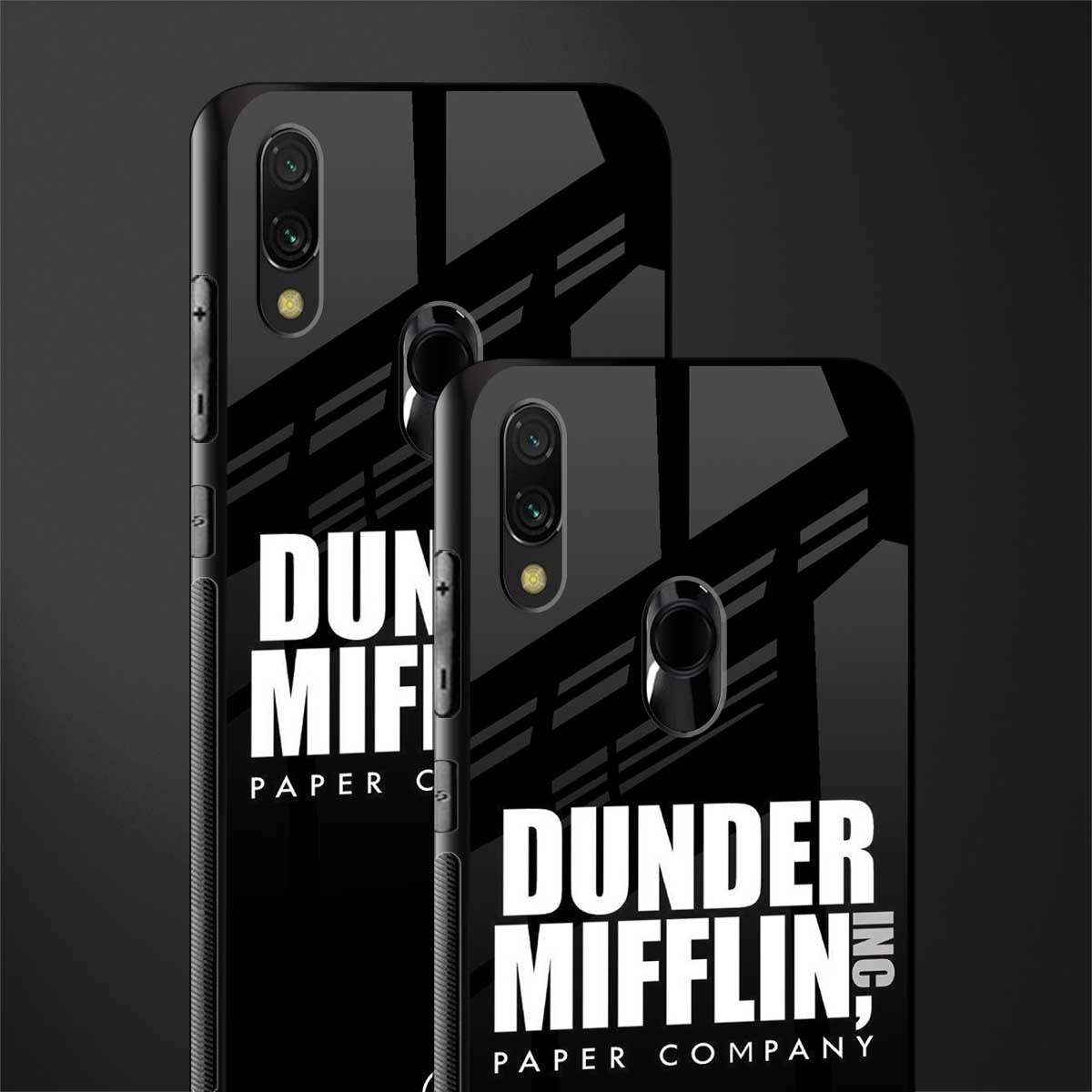 dunder mifflin glass case for redmi y3 image-2