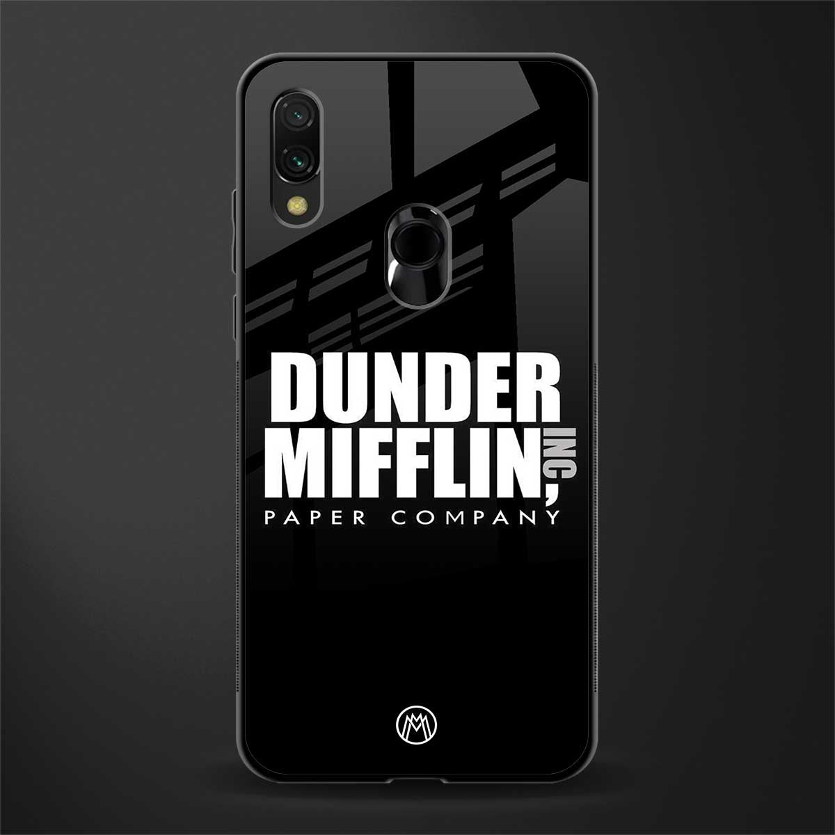 dunder mifflin glass case for redmi y3 image