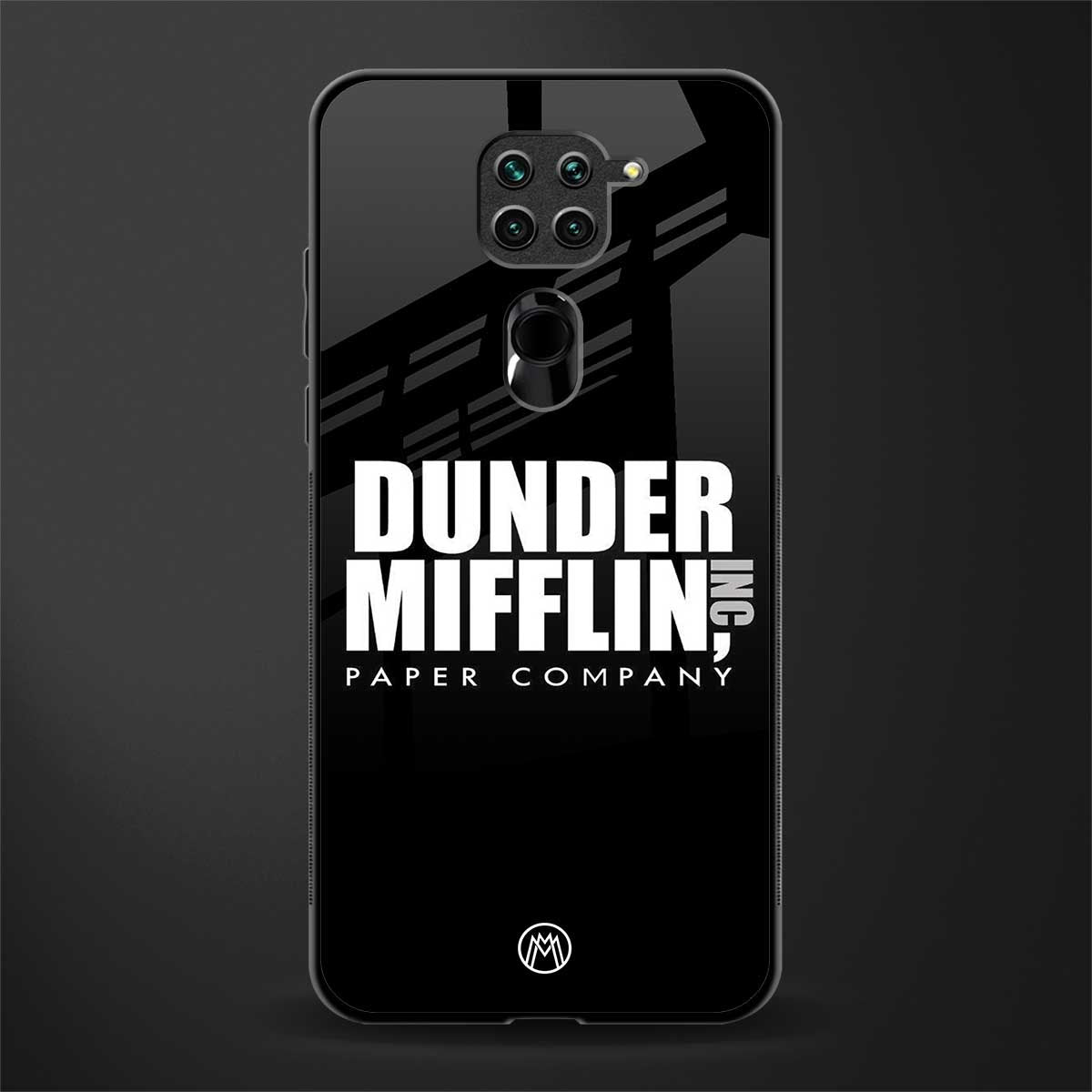dunder mifflin glass case for redmi note 9 image
