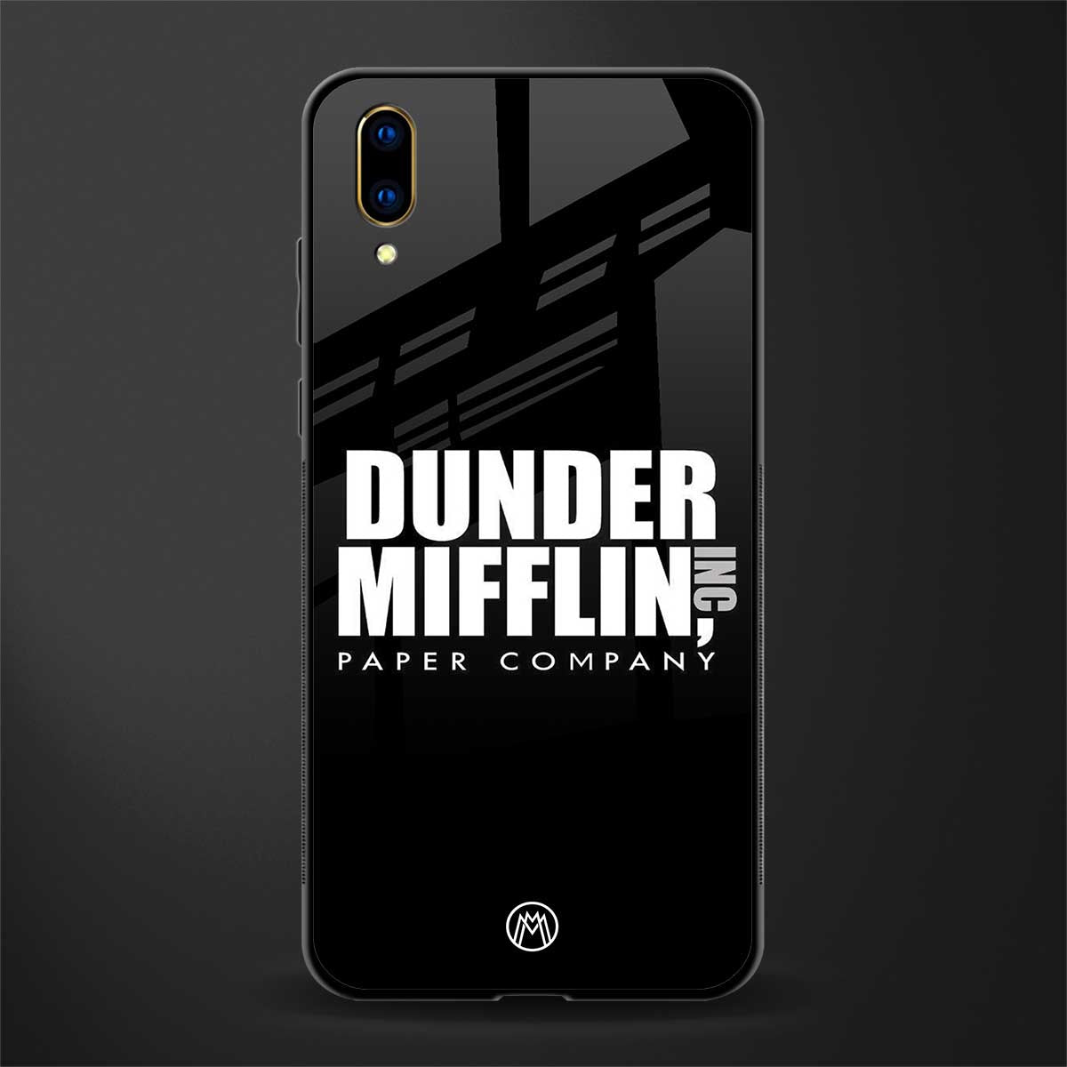 dunder mifflin glass case for vivo v11 pro image