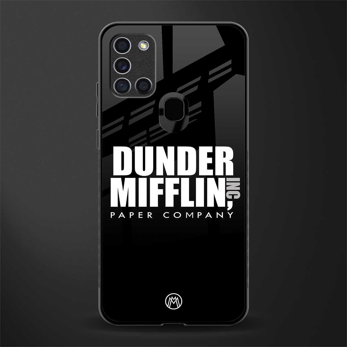 dunder mifflin glass case for samsung galaxy a21s image