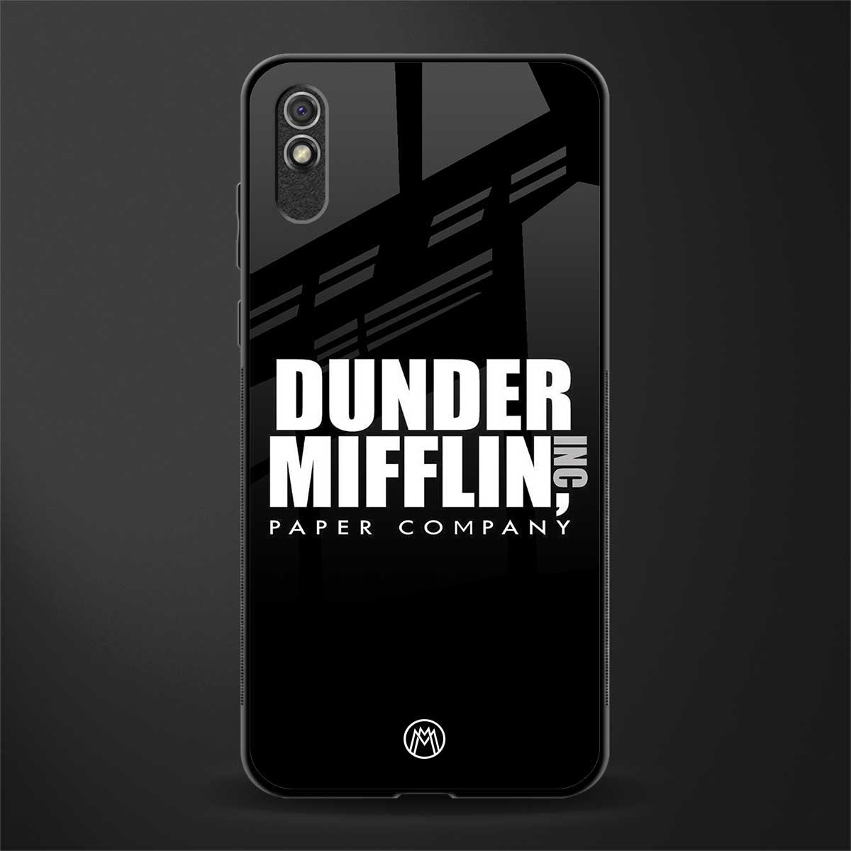 dunder mifflin glass case for redmi 9i image