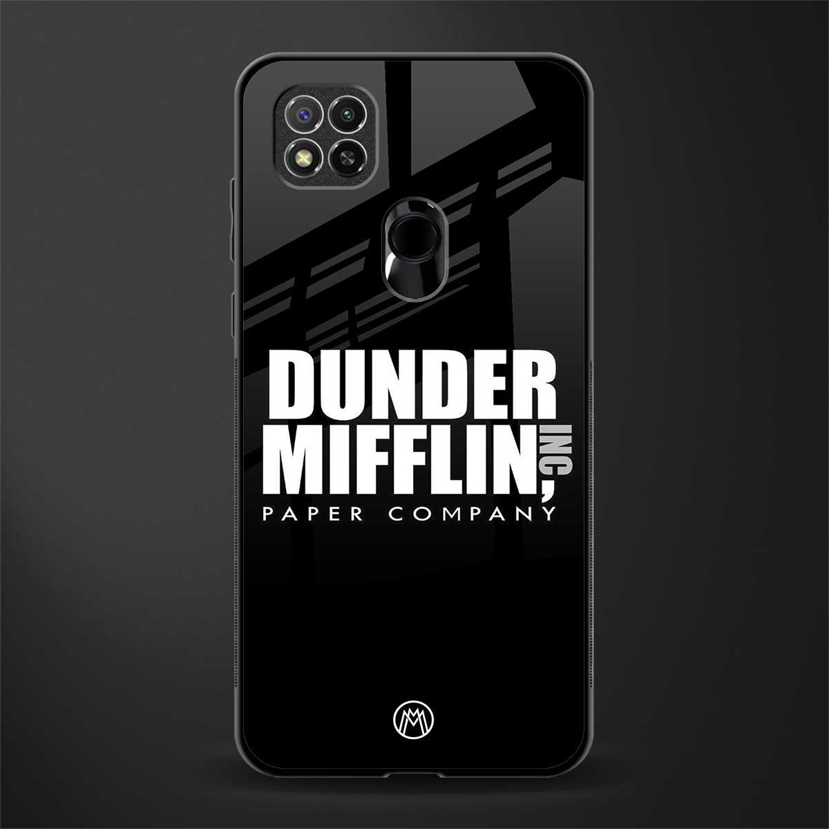 dunder mifflin glass case for redmi 9 image