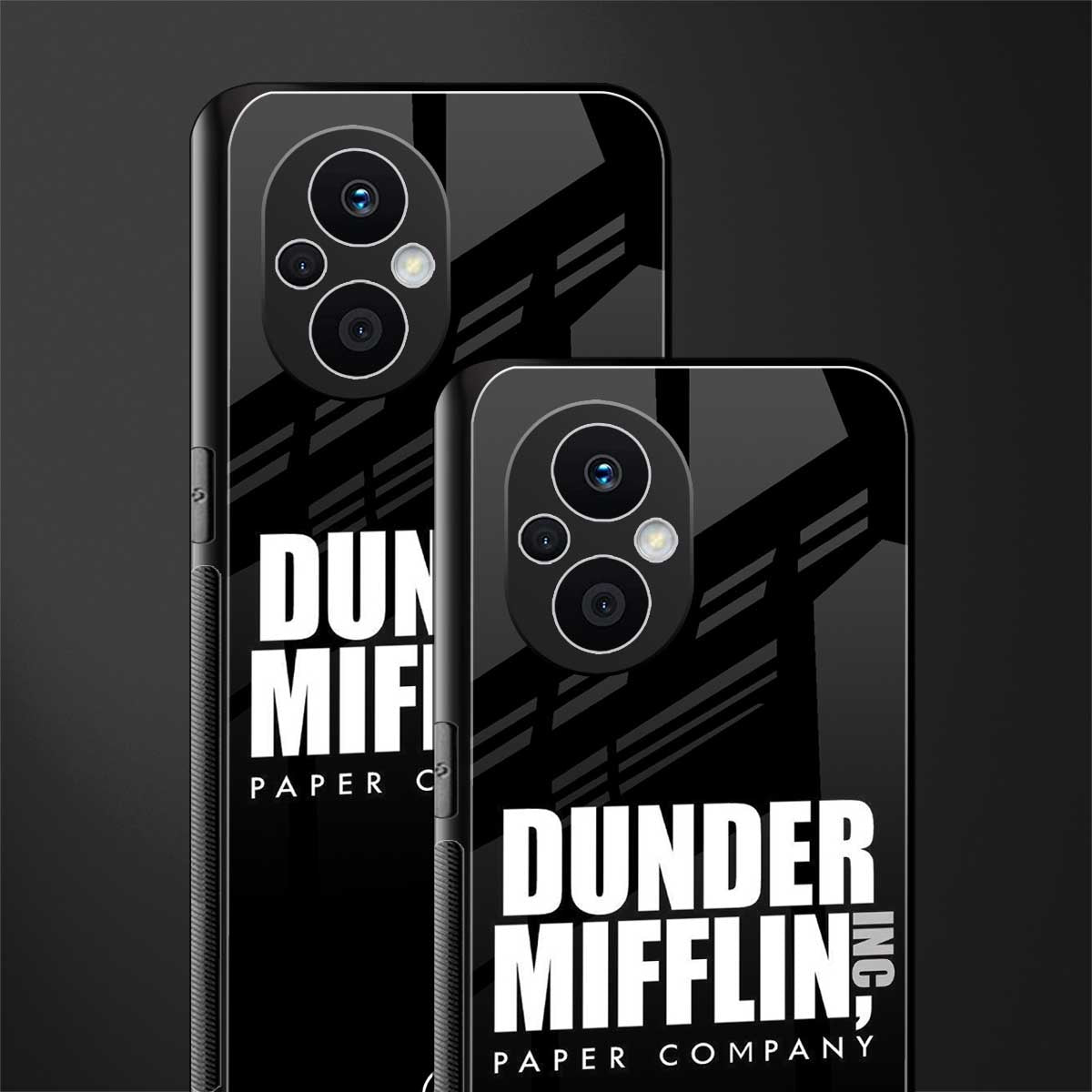dunder mifflin back phone cover | glass case for oppo f21 pro 5g