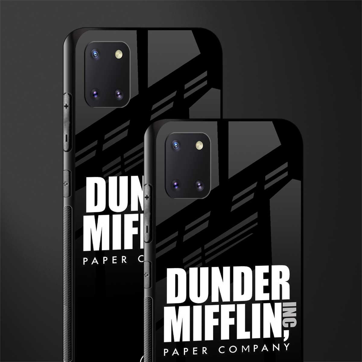 dunder mifflin glass case for samsung a81 image-2