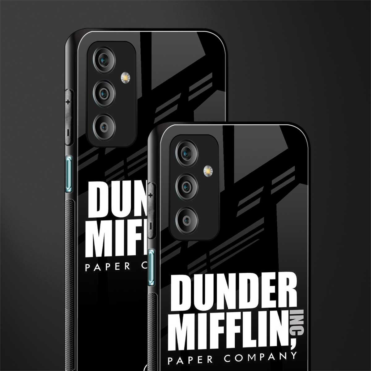 dunder mifflin back phone cover | glass case for samsung galaxy f23 5g