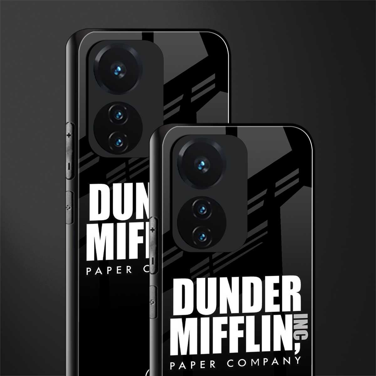 dunder mifflin back phone cover | glass case for vivo t1 44w 4g