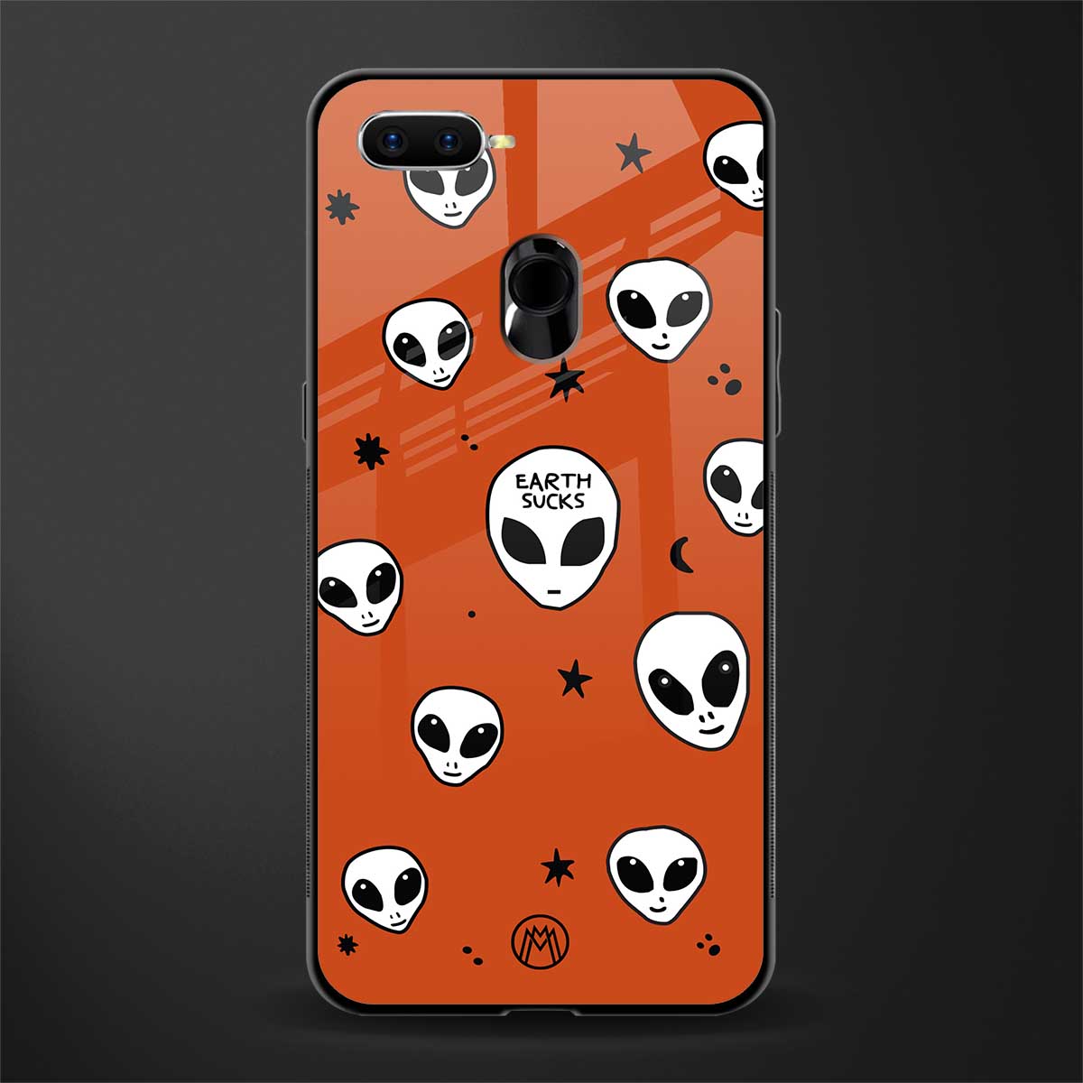 earth sucks glass case for oppo a7 image